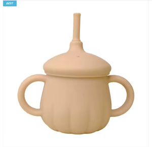 Tazza di paglia antimicrobica a forma di zucca in SILICONE platino per uso alimentare per bambini - Product Image 6