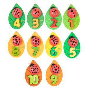 2025 inglés matemáticas enseñanza ayuda mariquita forma Juego a juego contando Color cognitivo madera Montessori rompecabezas educativo Juguetes - Product Image 6