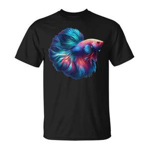 T-shirt Betta Fish pour les amateurs d'aquarium, design unisexe, taille adulte - Product Image 1