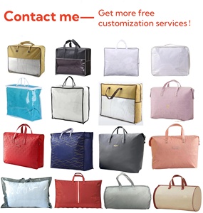Sacs de <span class=keywords><strong>rangement</strong></span> pliables non tissés à motif pied-de-poule grande capacité avec fermeture éclair, <span class=keywords><strong>housse</strong></span> anti-poussière pour couette, oreiller et vêtements pour l'organisation de la maison - Product Image 6