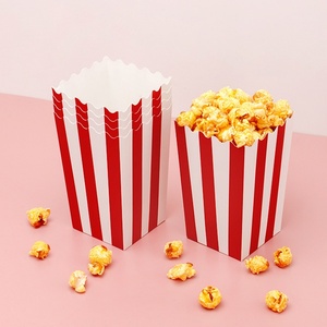 Bolsas de Papel para Palomitas de Maíz para Cine, Color Rojo y Blanco, Resistentes a la Grasa, Bolsas de Papel para Papas Fritas y Palomitas de Maíz - Product Image 2