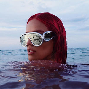 แว่นตานิรภัยสำหรับผู้หญิงแว่นกันแดดสีเหลืองสำหรับผู้ชายแว่นกันแดดสะท้อนแสงทรงแบนทรงโอเวอร์ไซส์ - Product Image 1