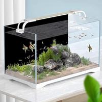 Fond d'aquarium moderne vertical en corde de bambou noir, adhésif statique, imperméable, durable et éco-responsable
