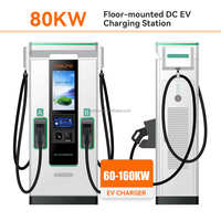 Chargeur rapide DC commercial pour véhicules électriques 60-240KW CCS2, nouvelle station de charge 80KW avec écran publicitaire