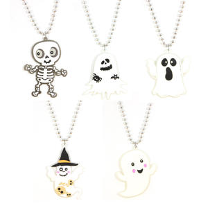 Collar Accesorios Comercio exterior Halloween Fantasma blanco Adornos Fiesta de Halloween Cadena de cuentas Collar Adornos - Product Image 5