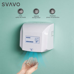 SVAVO – sèche-mains automatique à capteur infrarouge 1350W, fixation murale, vent chaud et froid - Product Image 6