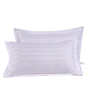 <span class=keywords><strong>Taie</strong></span> d'<span class=keywords><strong>oreiller</strong></span> en satin rayé 100% coton, vente en gros, literie d'hôtel, housse d'<span class=keywords><strong>oreiller</strong></span> blanche à rabat, 40x60 50x80 55x85 58x88cm - Product Image 1