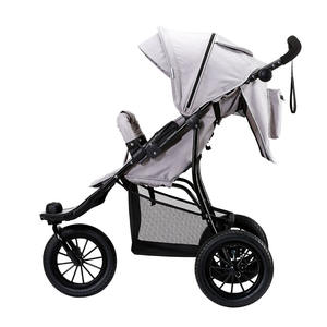 Lüks 2021 Keten Tek Tuşla Katlanır Bebek Arabası Gövdesi Döner 3 Tekerlekli Portbebe Koşu Arabası Seyahat Sistemi - Product Image 3