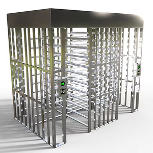 Bảo mật cao đầy đủ chiều cao Cửa quay hai làn cho người đi bộ cổng thép không gỉ kiểm soát truy cập cửa quay - Product Image 2