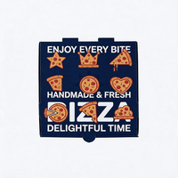 Pizza doos met eigen logo, houtgestookte stijl, waterdicht, voedselveilig, gegolfd karton, afhaaldoos