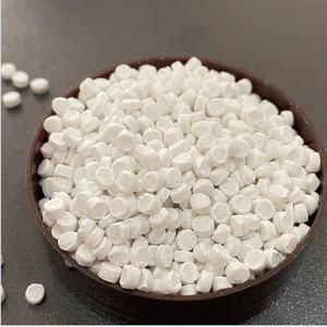 제조업체는 안정적인 균일 한 CaCO3 충전 플라스틱 펠릿 고급 날린 필름 탄산 칼슘 백색 필러 마스터 배치 공급 - Product Image 3