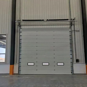 Porte à enroulement industrielle électrique 220x300cm, résistante au vent, isolante thermiquement, pour entrepôt logistique frigorifique - Product Image 1
