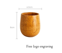 Vintage Natural Handi craft Japanische Art wieder verwendbare Tee tassen Holz Kaffeetasse