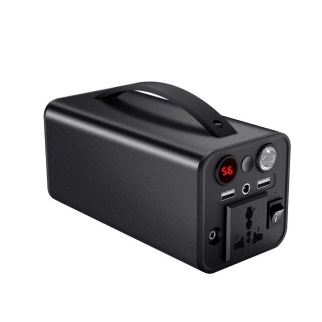 Outdoor Portable Power Station 200W LiFePO4 251Wh Pure Sine Wave Solar Panel & Car Charging Cigar Lighter Flashlight