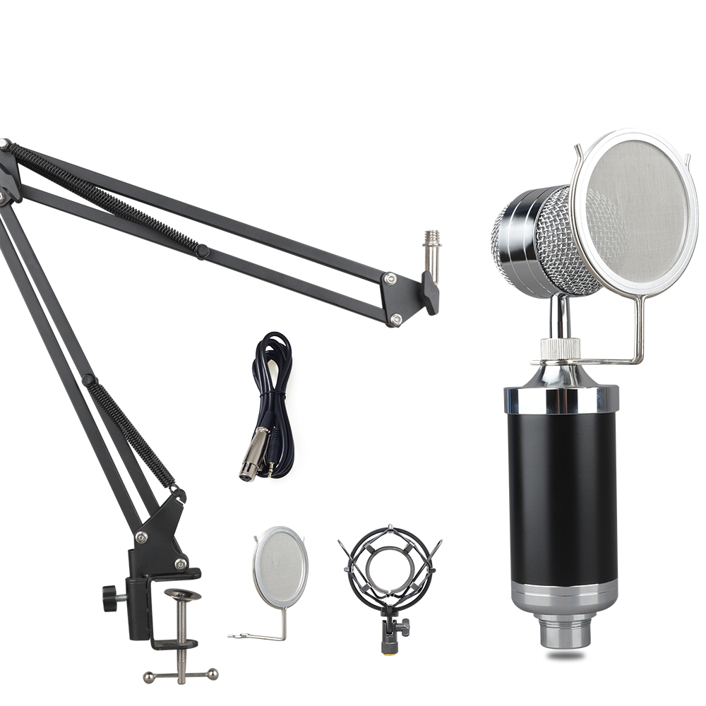 Gaming Condenser Microphone Studio Recording Kit | Retro Baby Bottle Podcast Mic for Streaming, Voice Recording &amp; Content Creation