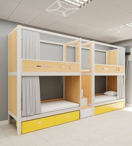 <span class=keywords><strong>Lit</strong></span> superposé en bois avec structure en acier Kaisenli pour auberge de jeunesse, avec étagère intégrée et armoire à chaussures sous le <span class=keywords><strong>lit</strong></span>, cabine de repos de luxe pour aéroport - Product Image 3