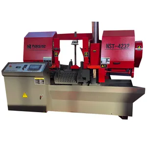 NST4232 numerical control high accuracy feeding system smooth saw section metal/iron cutting band saw machine