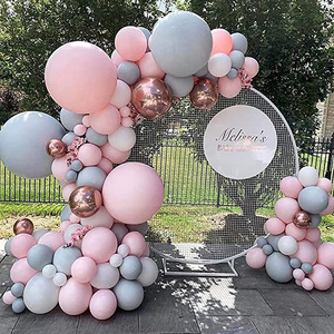 NEW Round Metal Wedding <strong>Arch</strong> With Mesh <strong>Circle</strong> <strong>Balloon</strong> <strong>Arch</strong> Stand for Outdoor Party Backdrop Decoration Graduation Baby Shower - Product Image 4
