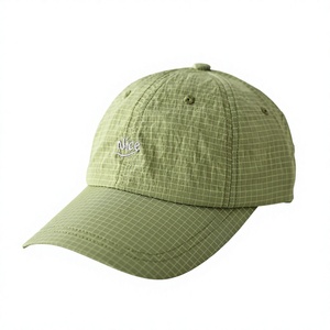 Casquette de baseball unisexe verte 100 % polyester Ripstop style urbain, brodée, respirante et imperméable pour l'extérieur - Product Image 3