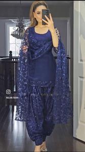 Heavy Plazo kurti set 3pcs kurta plazo set long kurtis pour femmes en inde ethnique indien traditionnel Wear pour femmes et filles - Product Image 2