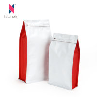 Échantillon gratuit refermable 1 kg 500 g 250 g Sac à café en plastique noir mat à fond plat avec valve et fermeture éclair en aluminium