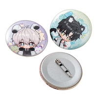 Insigne de bouton d'épingle en fer blanc imprimé par sublimation boutons d'épingle personnalisés pour vêtements