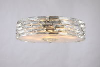 Lampu Plafon Kristal K9 Bulat Mewah Anti Karat Bahan Baja Tahan Karat 304 untuk Dekorasi Interior