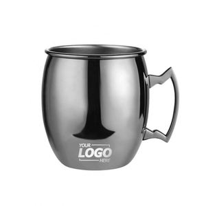 Mug à cocktail Moscow Mule en acier inoxydable 304 plaqué cuivre martelé, personnalisé pour cadeau promotionnel - Product Image 1
