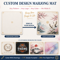 Tapis de table de mahjong personnalisé en néoprène, impression de logo OEM, design personnalisé, style américain, fournisseur en gros B2B, cadeau, directement de l'usine