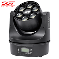 Mini projecteur à tête mobile 6x12W RGBW 4-en-1 Bee Eye 120W 16CH DMX512, faisceau de 1,5 degré, zoom 6-51 pour DJ, discothèque, scène
