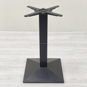 Base de <span class=keywords><strong>table</strong></span> en <span class=keywords><strong>fonte</strong></span> robuste de qualité commerciale, base <span class=keywords><strong>carrée</strong></span> pyramidale pour restaurant, café, <span class=keywords><strong>bistrot</strong></span>, revêtement en poudre noire, <span class=keywords><strong>pied</strong></span> de <span class=keywords><strong>table</strong></span> durable - Product Image 2