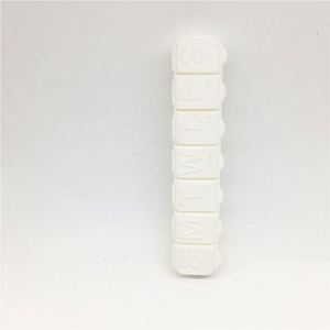 Boîte à pilules en plastique personnalisable, blanche, 7 jours, 14 compartiments, matin/soir, organiseur de médicaments pour 7 jours - Product Image 3
