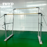 Barres parallèles asymétriques standard pour gymnastique de compétition professionnelle en extérieur, équipement de gymnastique avec câbles, à vendre
