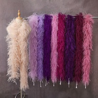 Groothandel Moyang 5-laags lange struisvogelveren sjaal omslagdoek voor dames feest/bruiloft decoratie multicolor op maat
