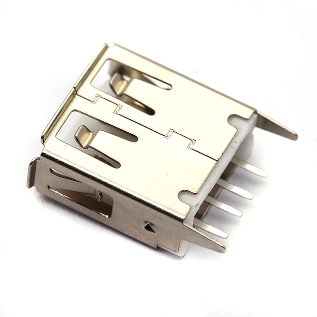 USB Type a Female Socket 180 Degrees Vertical 4pins USB Interface