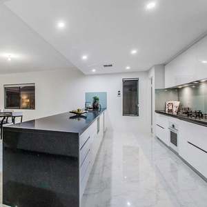 Meubles de cuisine modernes, design en kit, finition laquée blanche, matériau en bois MDF pour les contenants de rangement de cuisine, quincaillerie - Product Image 6