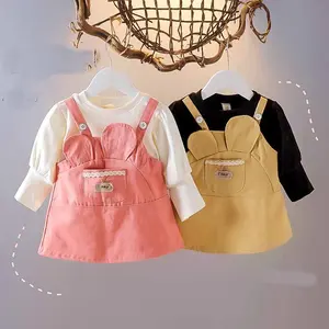 Stilvolles Herbst-Frühjahrskleid Baby-Mode Baby-Mädchen-Kleider Kleinkind-Bekleidung