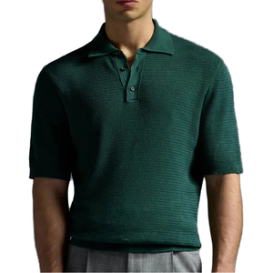 Chemise décontractée pour homme, nouvelle collection été 2025, style européen et américain, avec col rayé et manches courtes, personnalisable avec logo ODM - Product Image 2