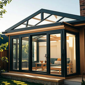 Véranda extérieure Yuantai en aluminium, design moderne, toit incliné, imperméable, double vitrage trempé, hôtel, jardin, cour, patio - Product Image 1