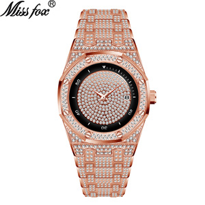 Montre pour homme à quartz haut de gamme, entièrement sertie de diamants, étanche, best-seller. Vente directe d'usine. En stock. - Product Image 5
