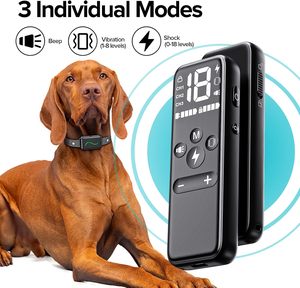 G21 कुत्ते का शॉक कॉलर रिमोट कंट्रोल रिचार्जेबल डॉग ट्रेनिंग कॉलर, 3 सुरक्षित मोड वाले कुत्तों के लिए 3 सुरक्षित मोड वाले कुत्तों के लिए - Product Image 3