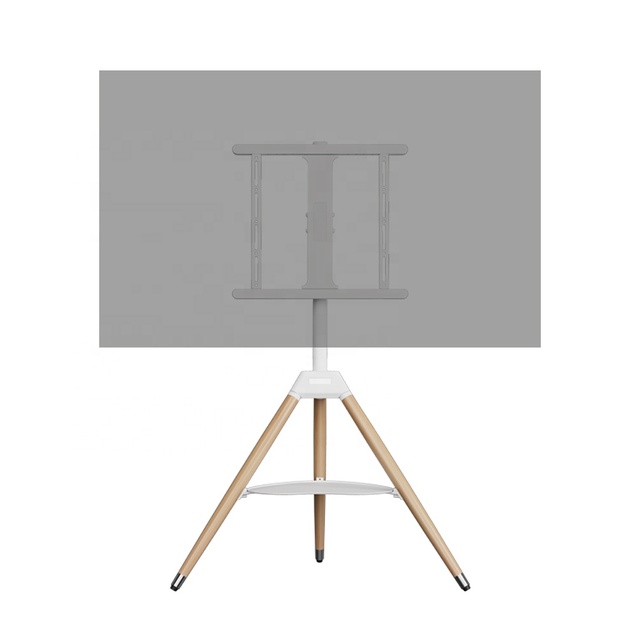 Factory Design Tripod Easel TV Stand for 32 to 65 Inch LCD LED OLED Screen Height Adjustable TV Floor Stand With Wooden Tray