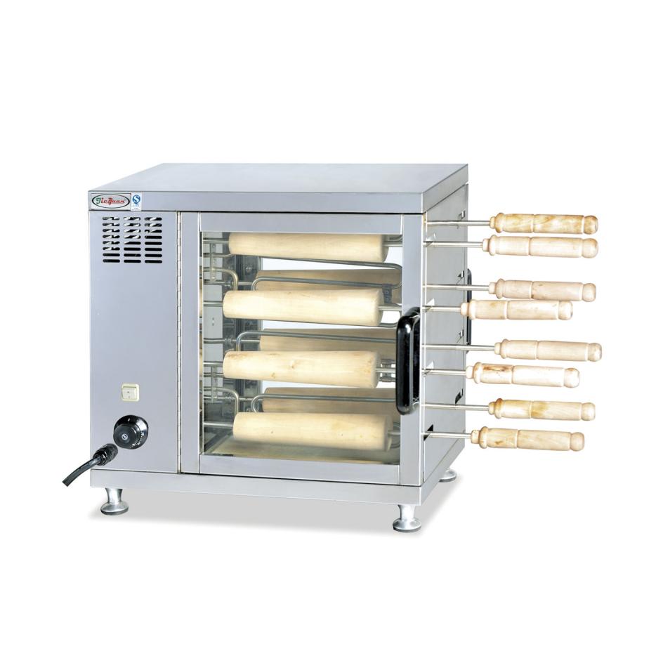 Электрическая вращающаяся хлебопечка, 8 шт., конусная печка для дымохода, духовка для торта, рулонная решетка, настенная машина