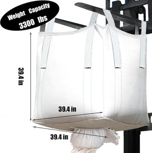 Sacs en vrac industriels durables en PP tissé, conçus avec un dessus à cordon et un fond à bec verseur pour un transport et un stockage sécurisés des matériaux en vrac - Product Image 2