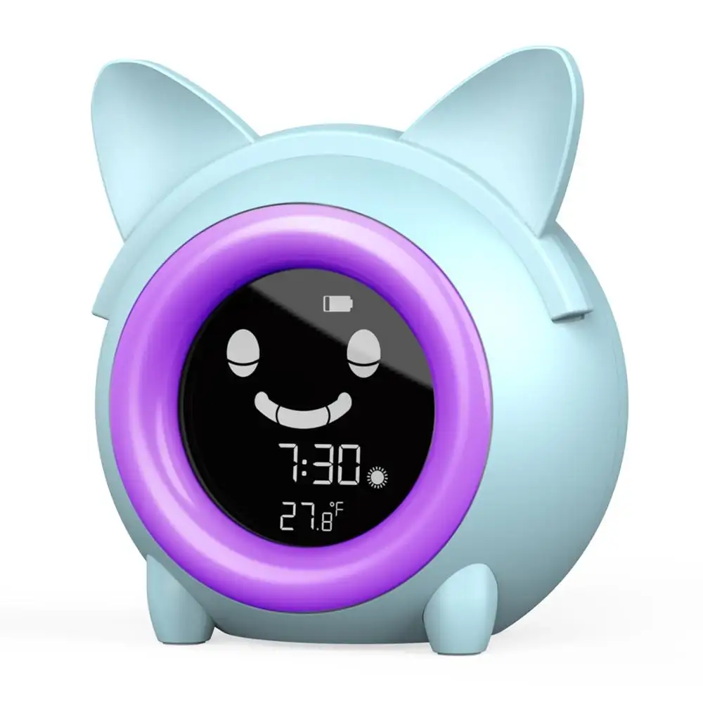 2021 Alarm Clock Kids Digital Cat Wake Up table Clock Nap Timer Sleep Sound Machine Temperature Girls Boys Bedroom