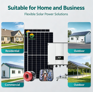 ระบบโซลาร์เซลล์แบบเชื่อมต่อกับระบบไฟฟ้าสาธารณะ ประสิทธิภาพสูง 5kw 8kw 10kw 12kw 20kw 30kw สำหรับบ้านพักอาศัย โซลูชั่นพลังงานบนหลังคา 8kw 710w ระบบโซลาร์เซลล์แบบเชื่อมต่อกับระบบไฟฟ้าสาธารณะ - Product Image 2