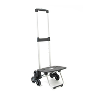 Chariots de courses pliables portables à 6 roues pour supermarchés et magasins, chariots utilitaires, chariots monte-escaliers