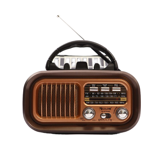 USB Powered Portable AM/FM Internet Radio with Retro Design and Rechargeable Battery Wireless Speaker for Outdoor