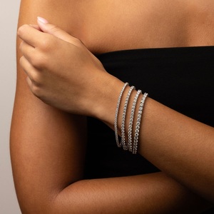 Pulsera ROX HONOUR TENNIES de Oro Blanco de 18K y Diamantes para Regalo, Bodas, Fiestas, Pulsera de Lujo - Product Image 3