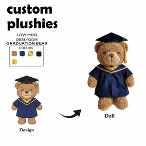 Peluche renard sur mesure avec ailes plumeuses, estampage doré, yeux brodés, tissu en coton, doublure en maille - Peluche animal en peluche pour anniversaire - Product Image 1
